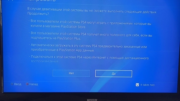 Подтверждение деактивации аккаунта